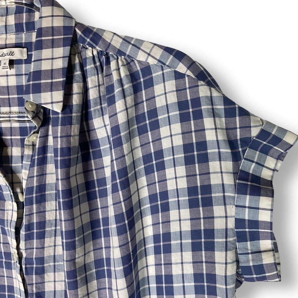 Madewell Central Plaid Split Back Oversized Shirt… - image 7